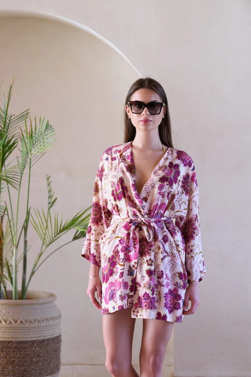 kimono krótkie z paskiem