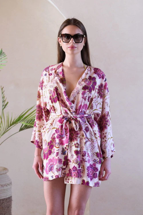 kimono krótkie z paskiem