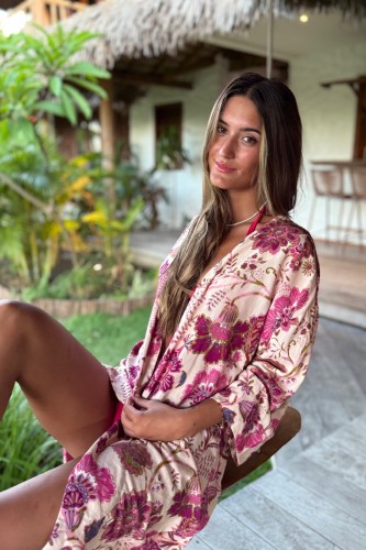 kimono krótkie z paskiem