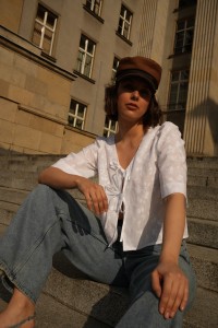 bluzka z haftem Alicia pearl flowers