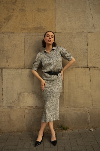 spódnica, wiskoza premium, ze skosu, długa