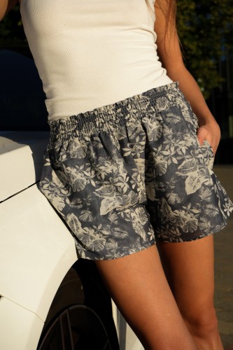 Szorty ocean breeze niebieskie z bawełny