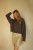 sweter, brązowy, merino, oversize