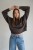 sweter, brązowy, merino, oversize